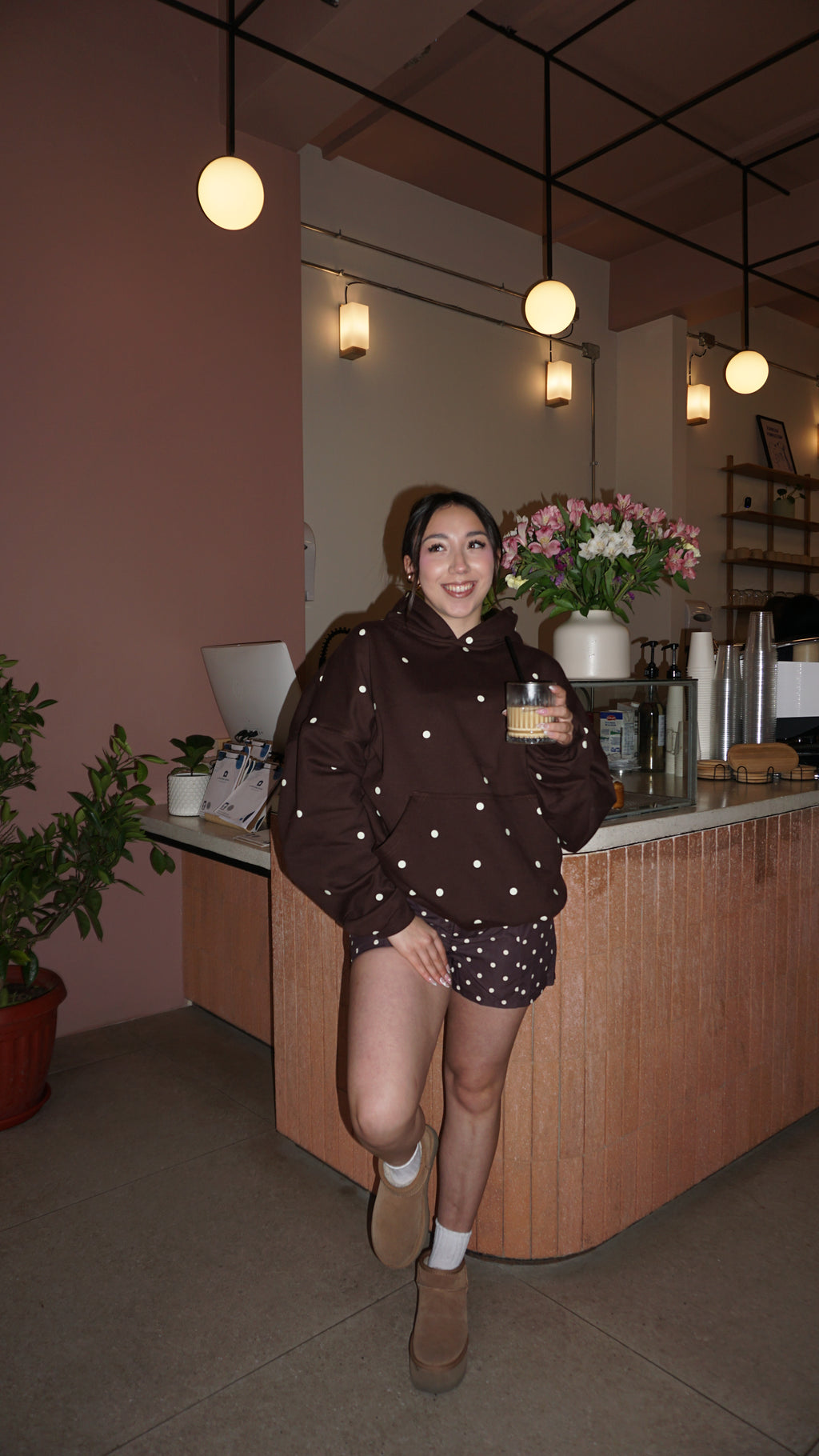 Polka Dot Coffe Hoodie