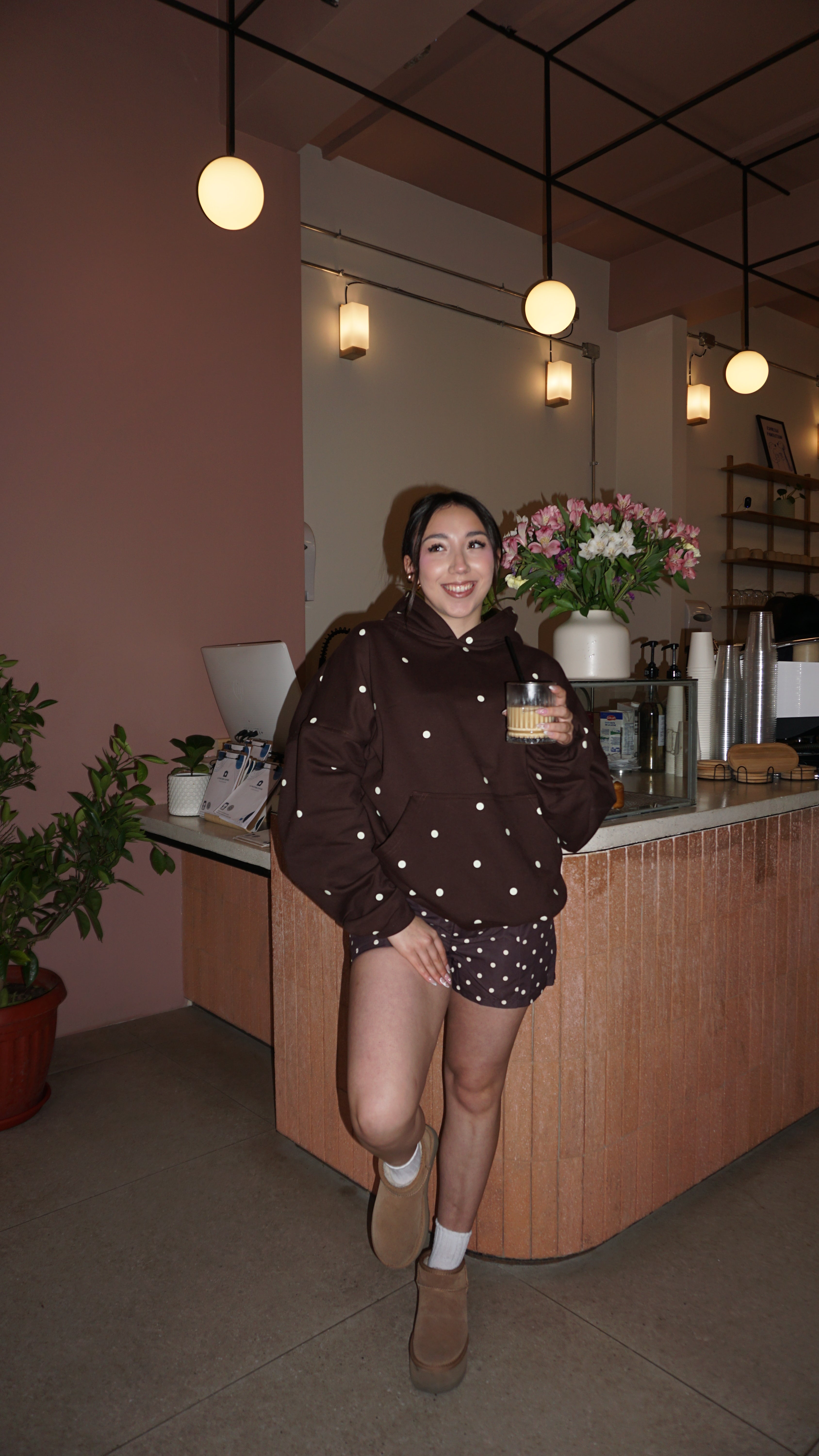 Polka Dot Coffe Hoodie