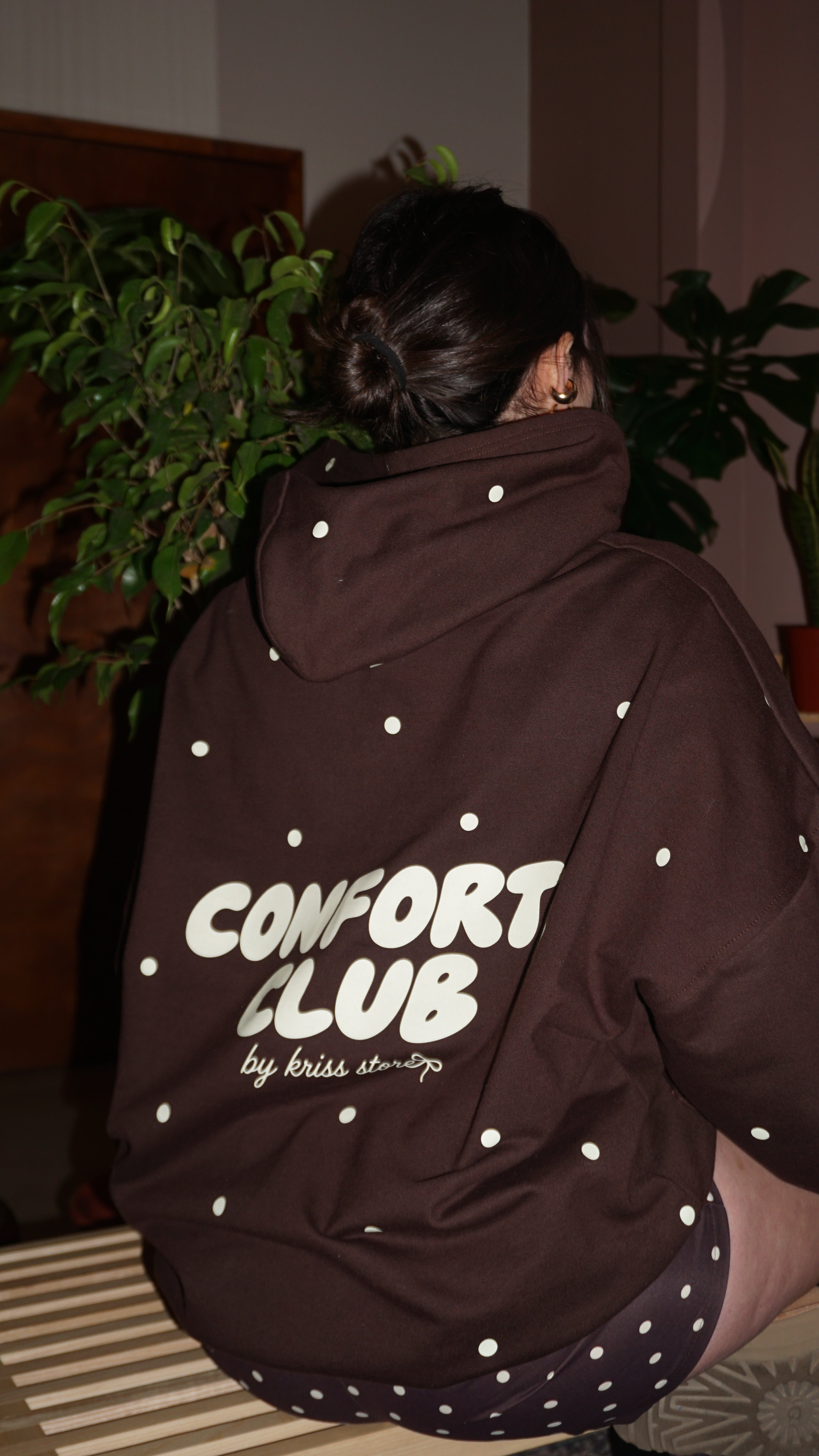 Polka Dot Coffe Hoodie