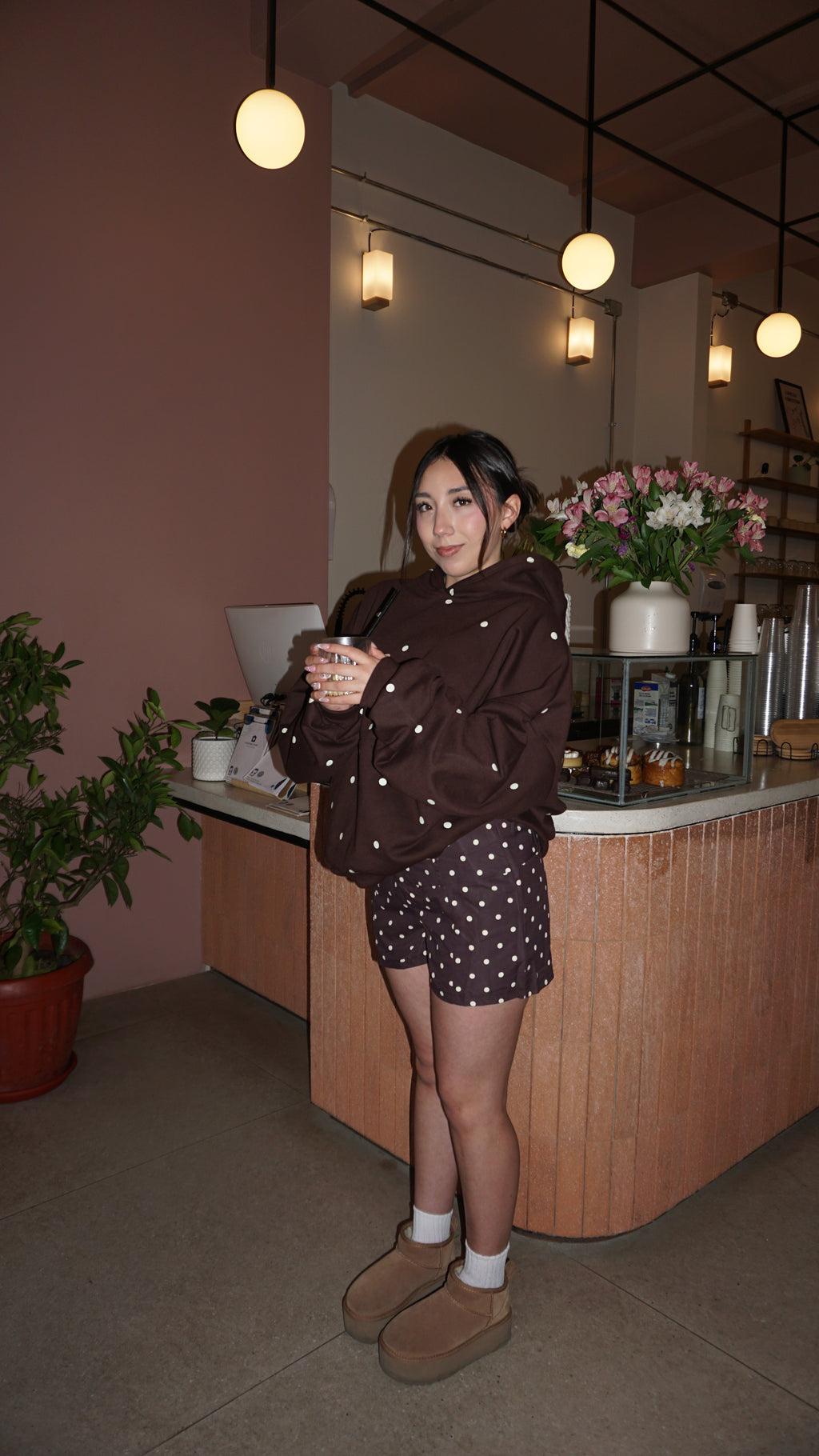 Polka Dot Coffe Hoodie