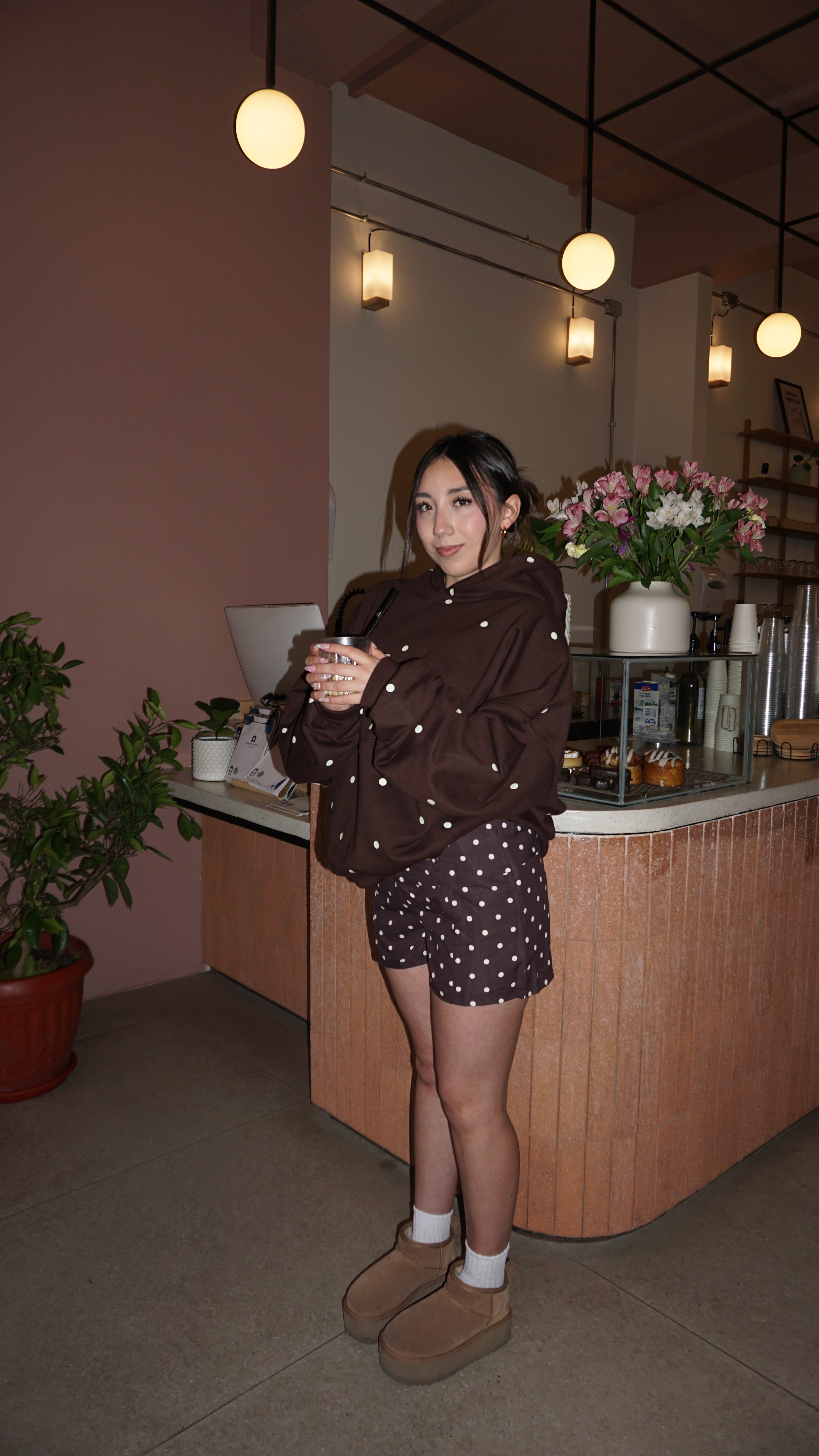 Polka Dot Coffe Hoodie