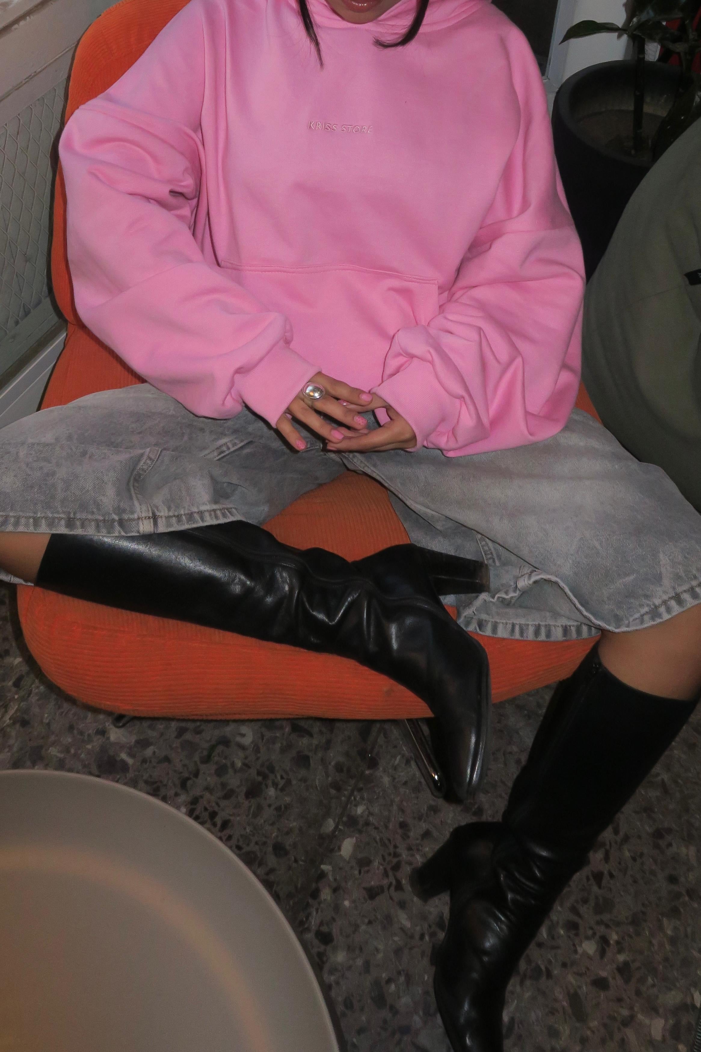 Cotton Pink Hoodie