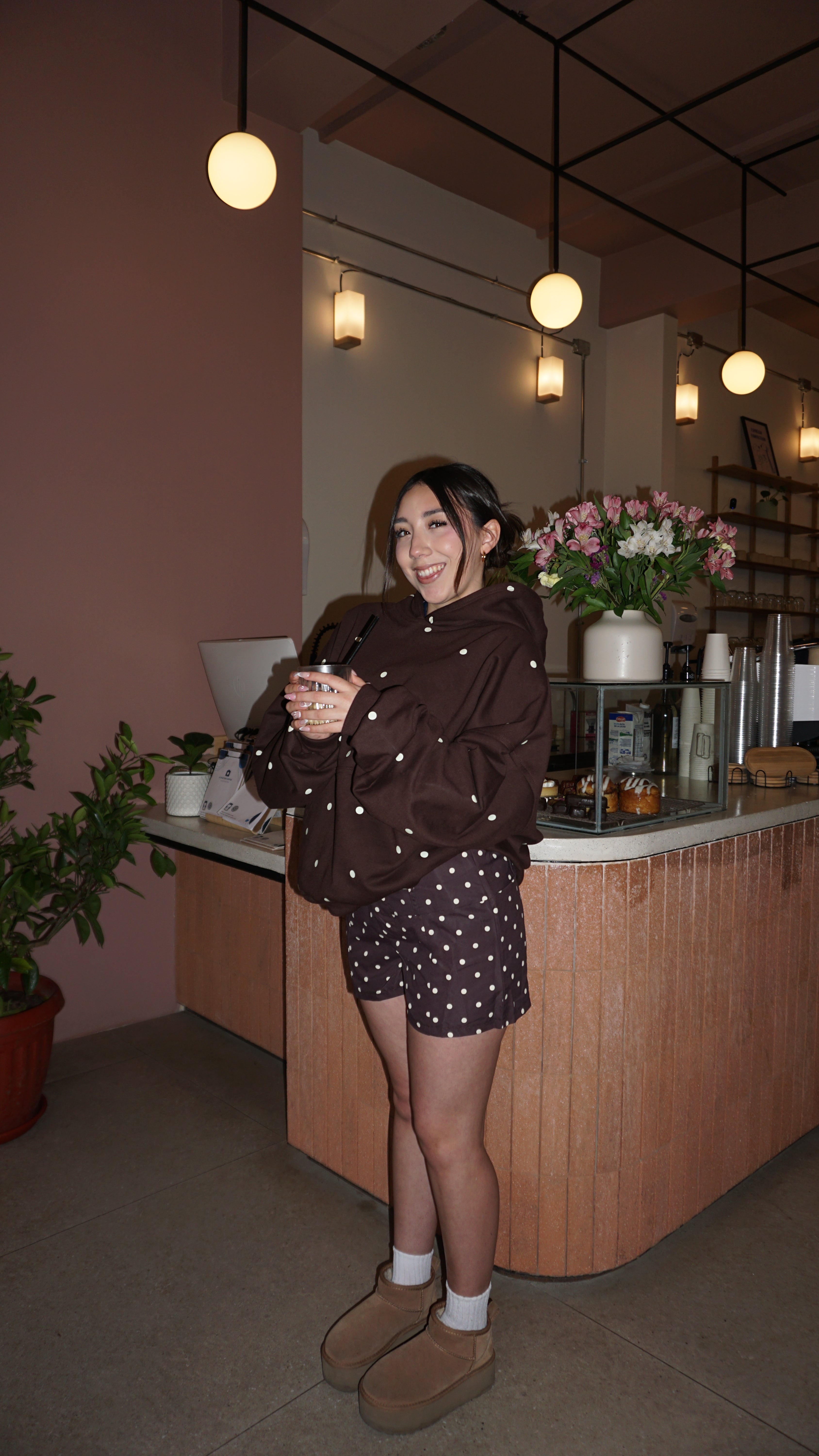 Polka Dot Coffe Hoodie