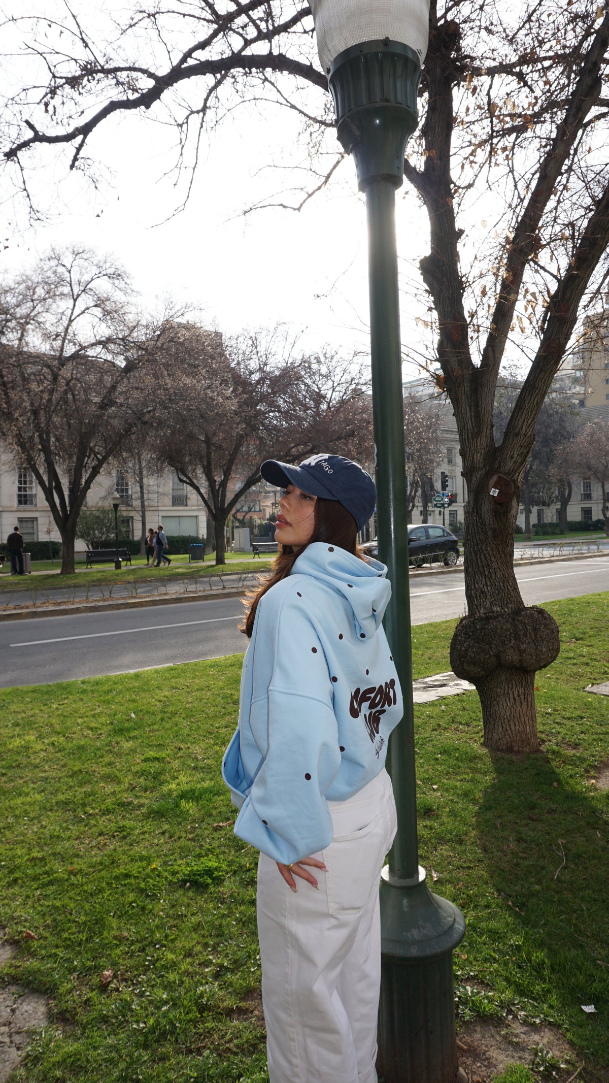 Polka Dot Blue Hoodie | Comfort Club