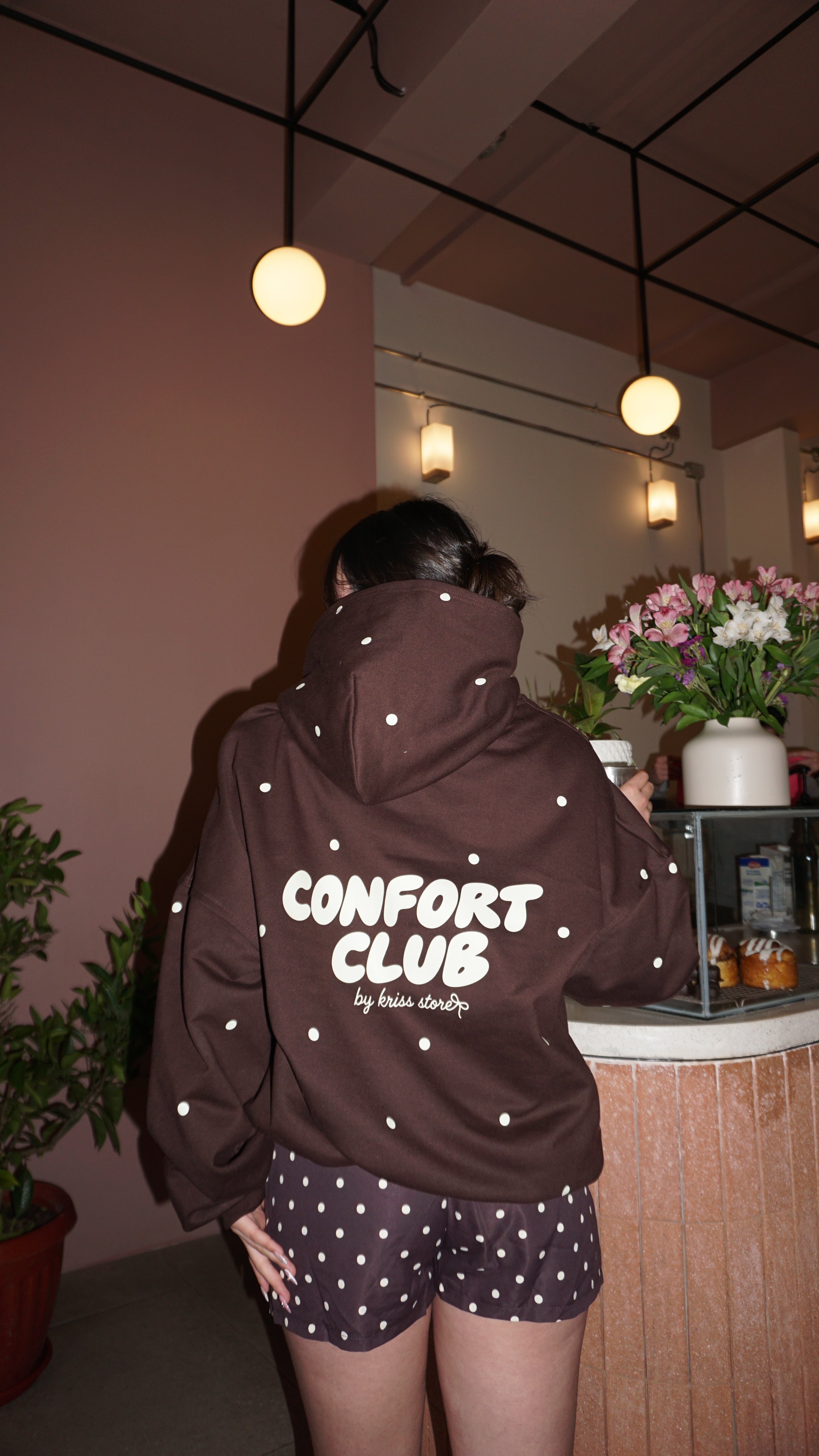 Polka Dot Coffe Hoodie
