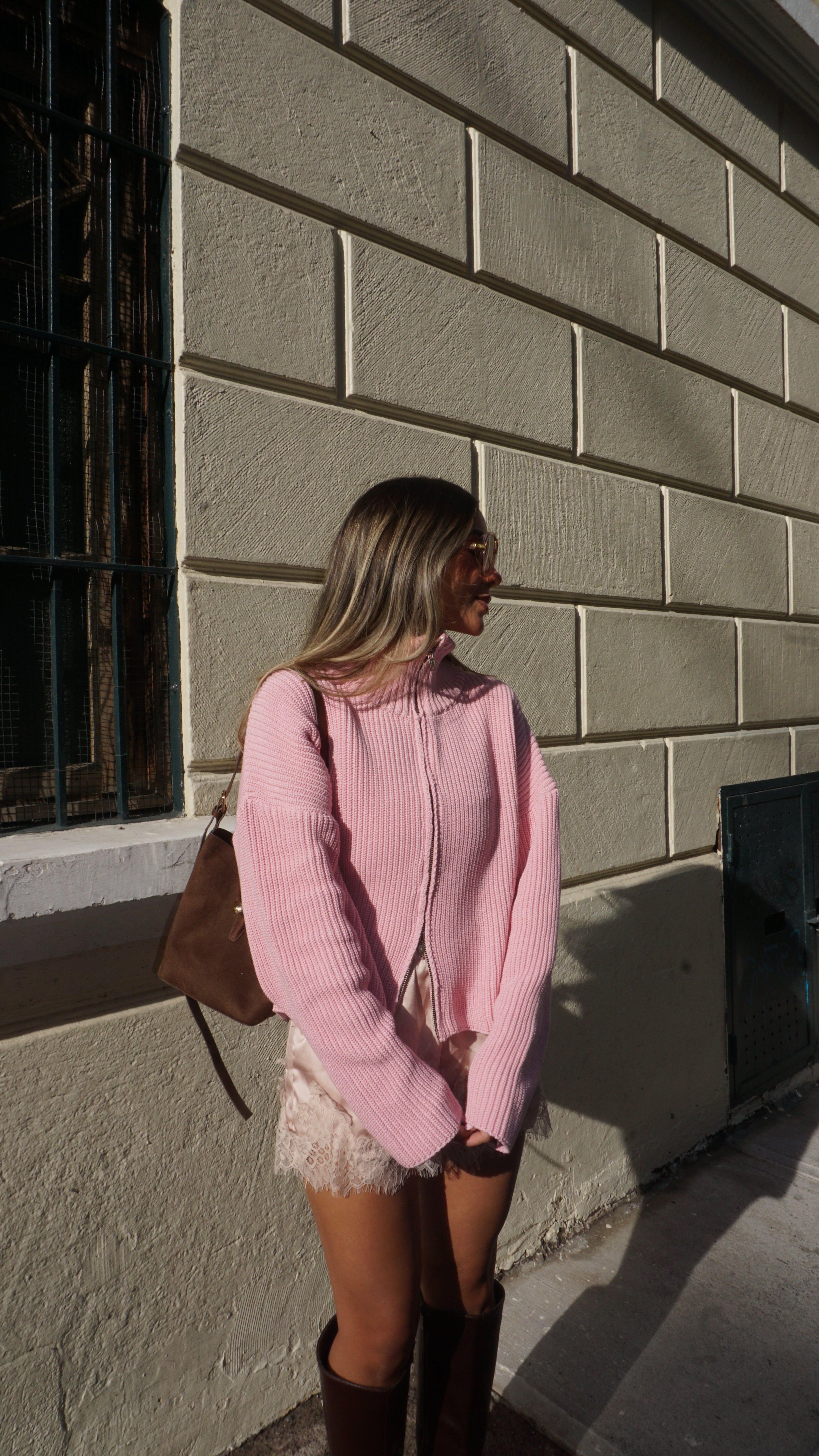 Suéter Siena Doble Cierre Pink