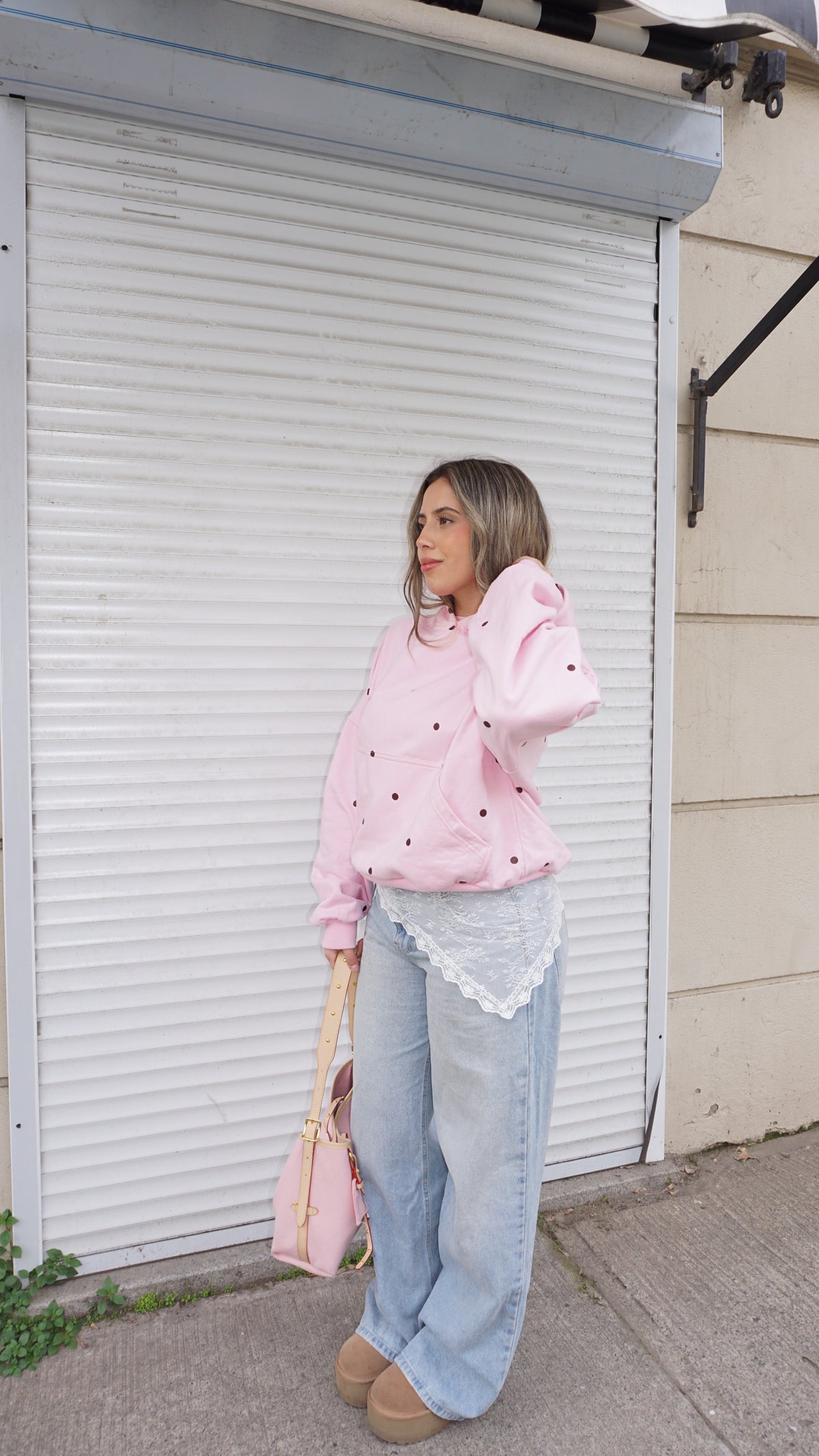 Polka Dot Pink Hoodie | Comfort club