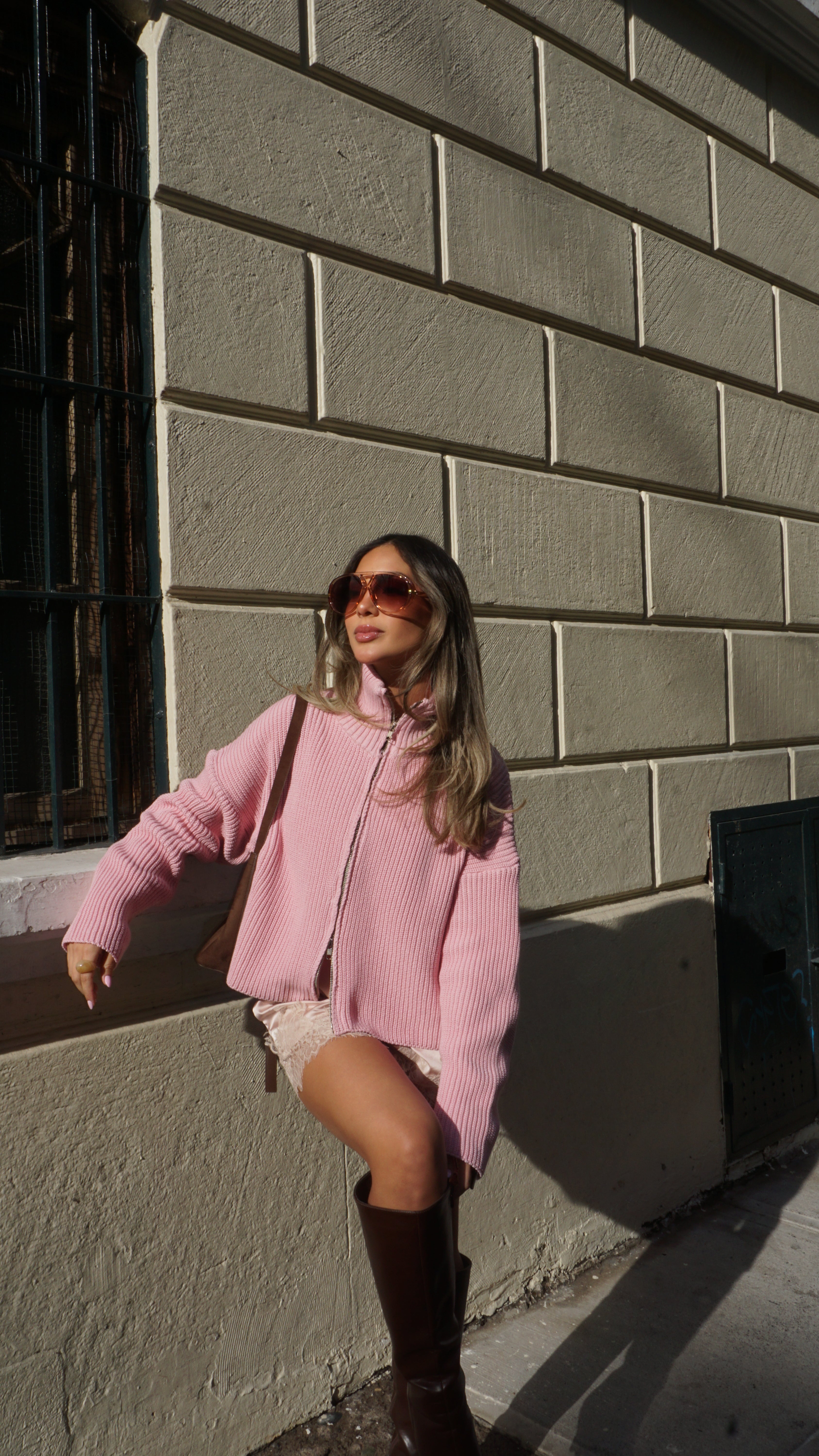 Suéter Siena Doble Cierre Pink