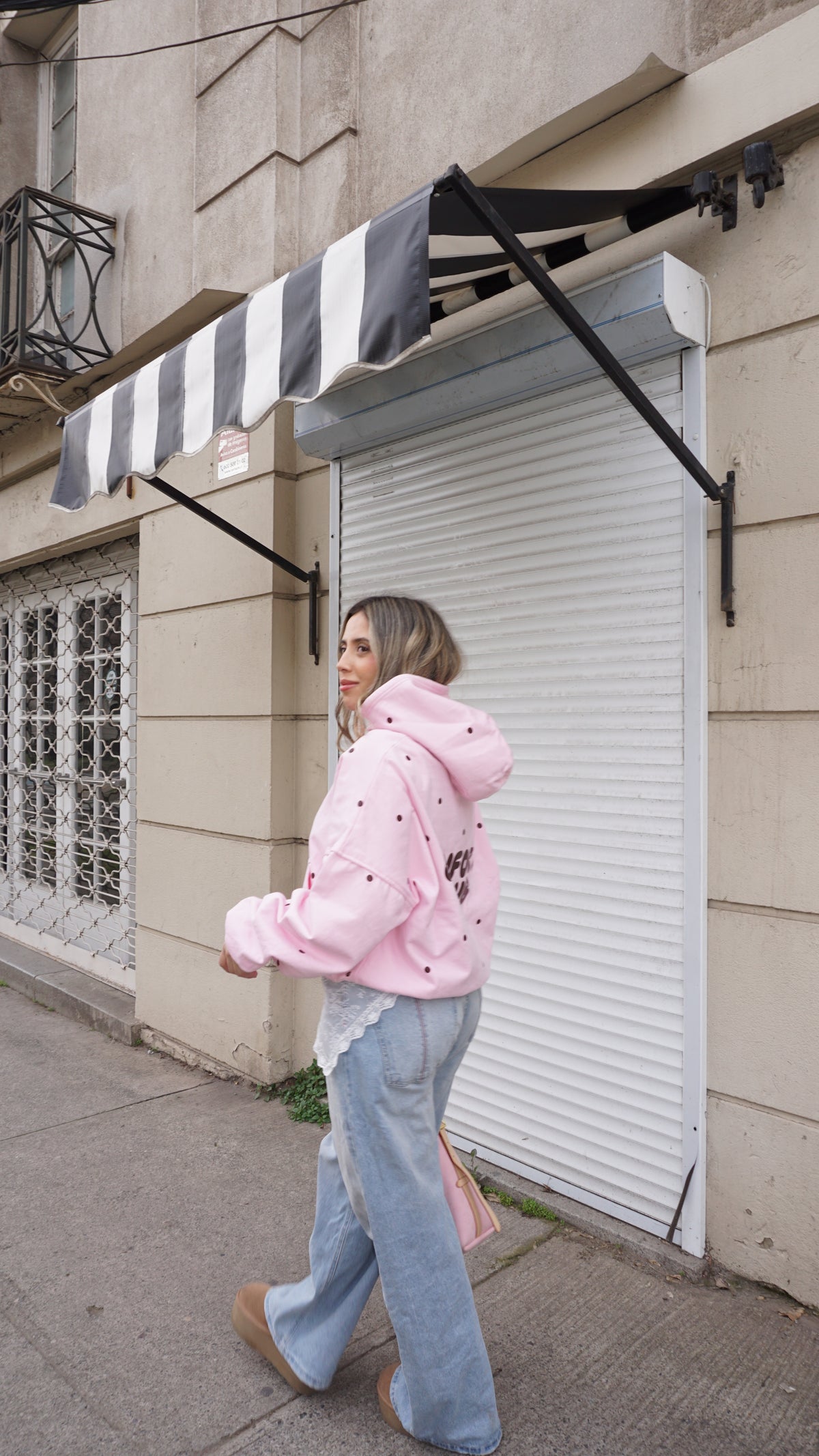 Polka Dot Pink Hoodie | Comfort club