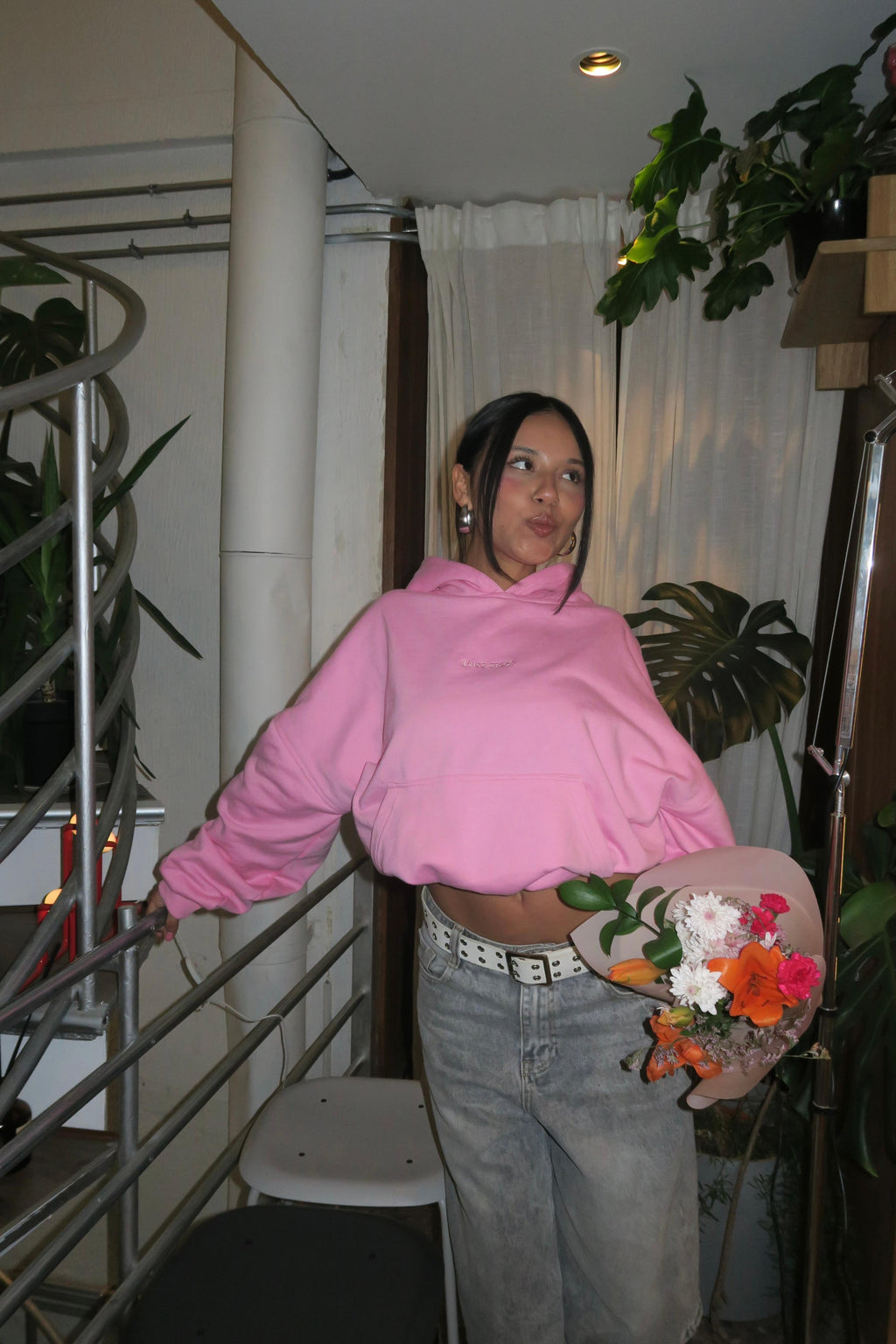 Cotton Pink Hoodie