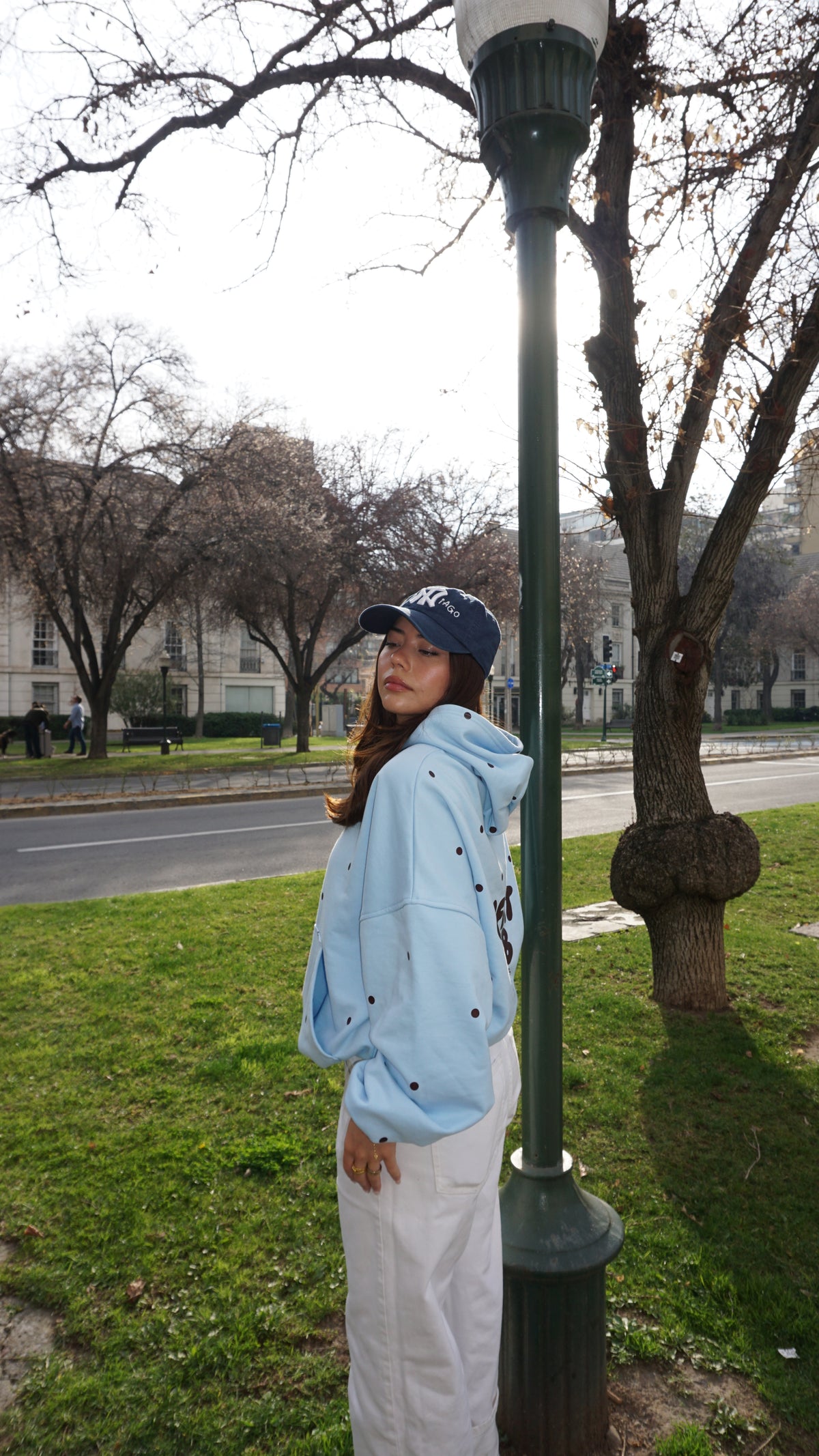 Polka Dot Blue Hoodie | Comfort Club