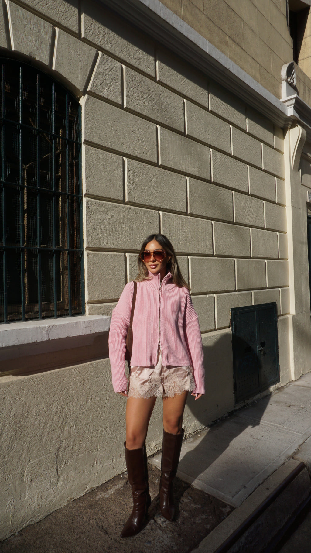 Suéter Siena Doble Cierre Pink