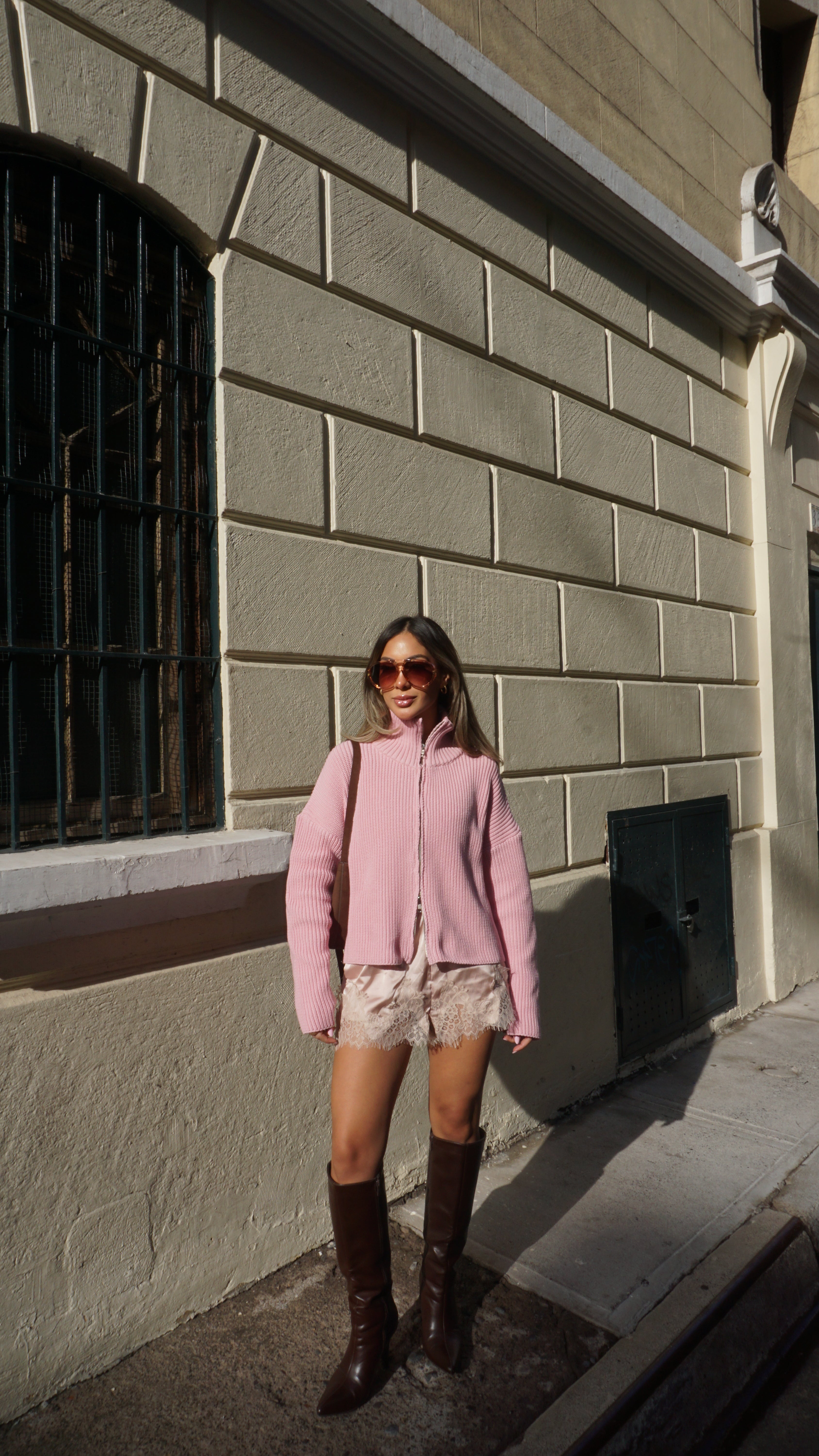 Suéter Siena Doble Cierre Pink