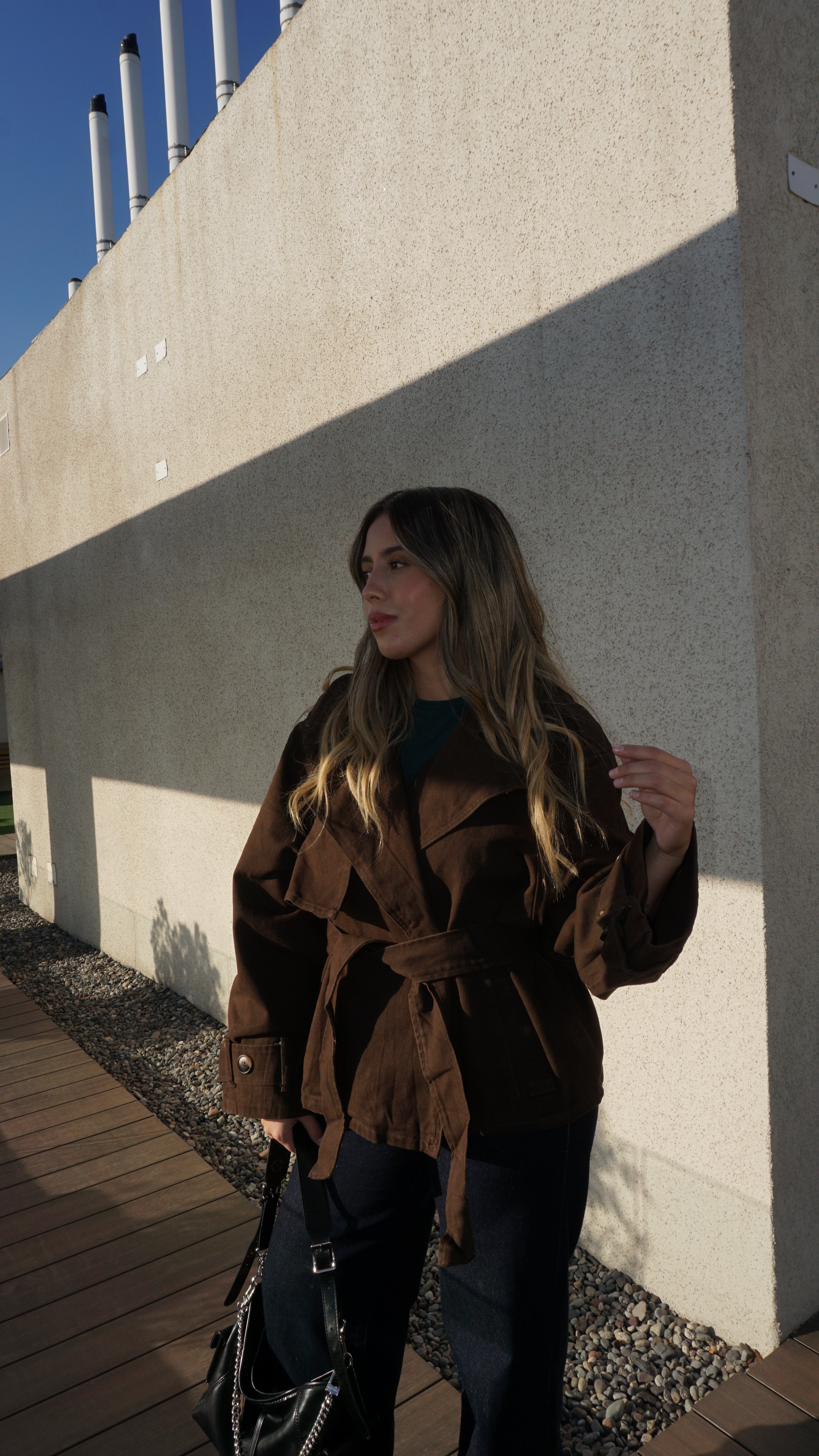 Trench Denim corto