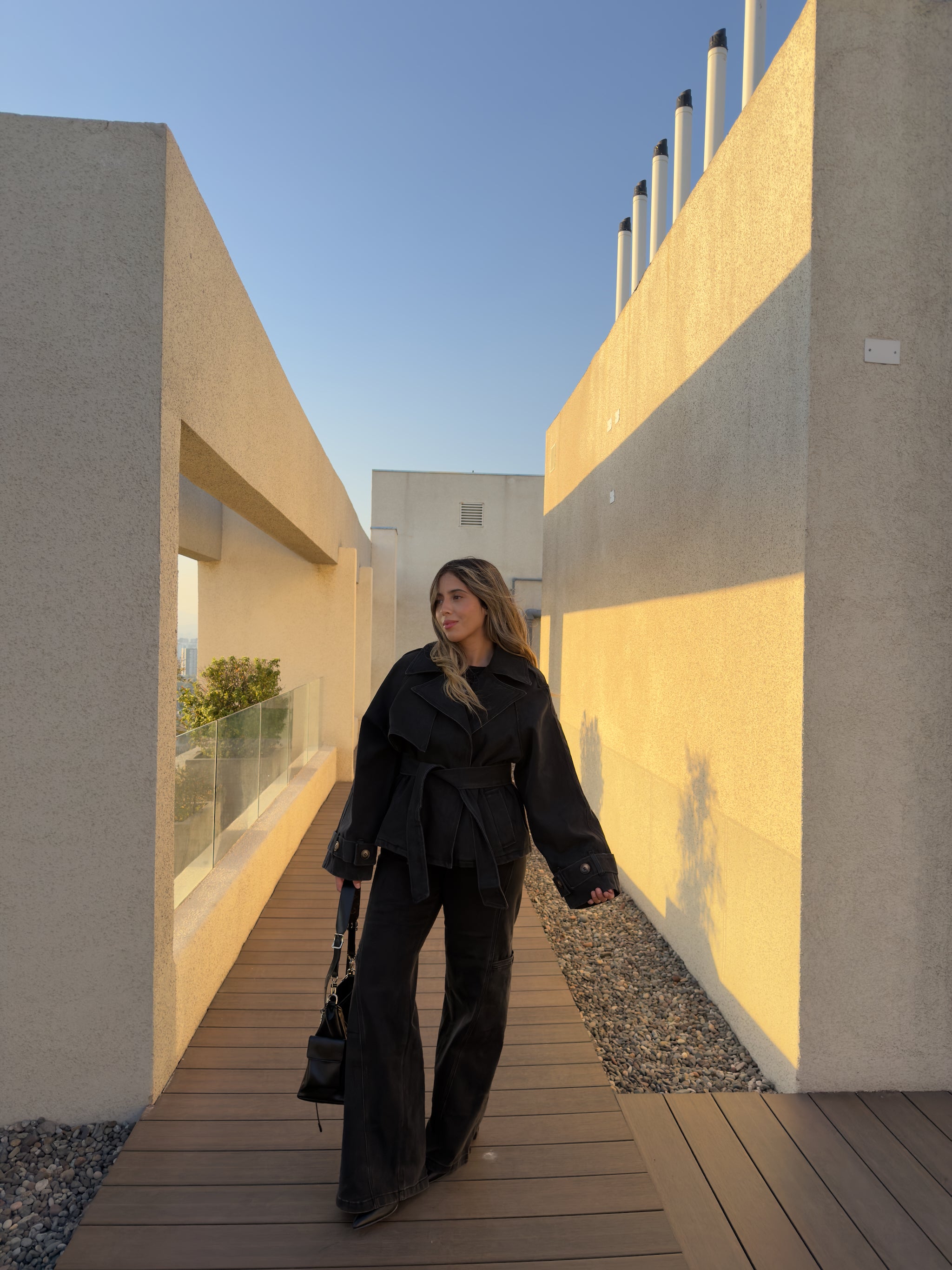 Trench Denim corto