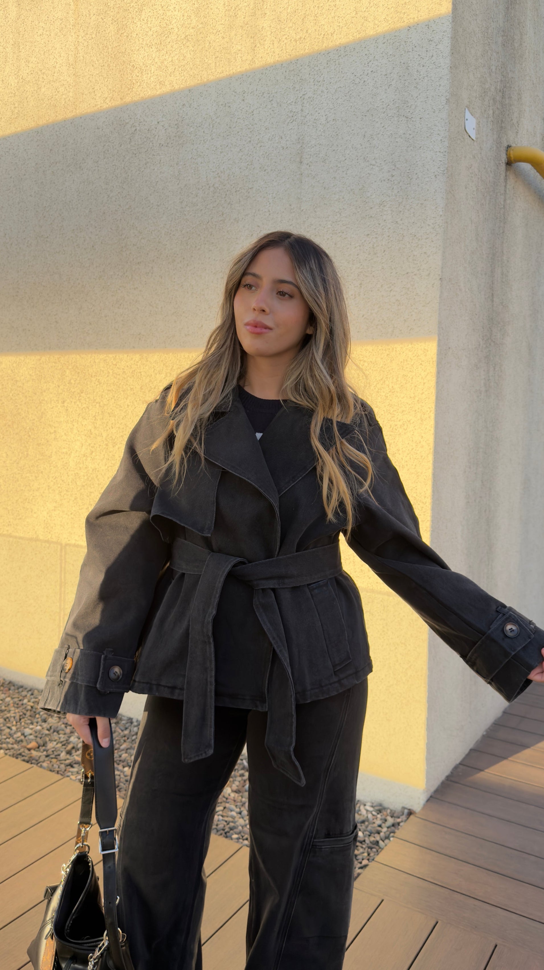 Trench Denim corto