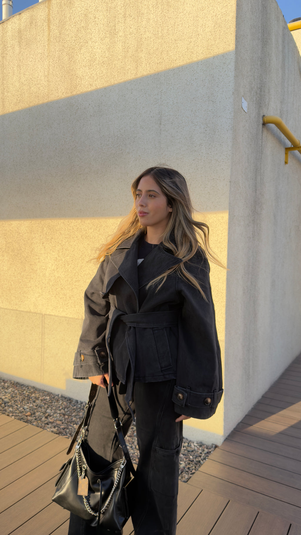 Trench Denim corto