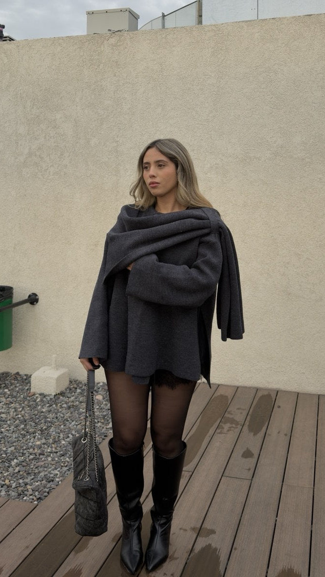 Suéter Capa Gris Marengo